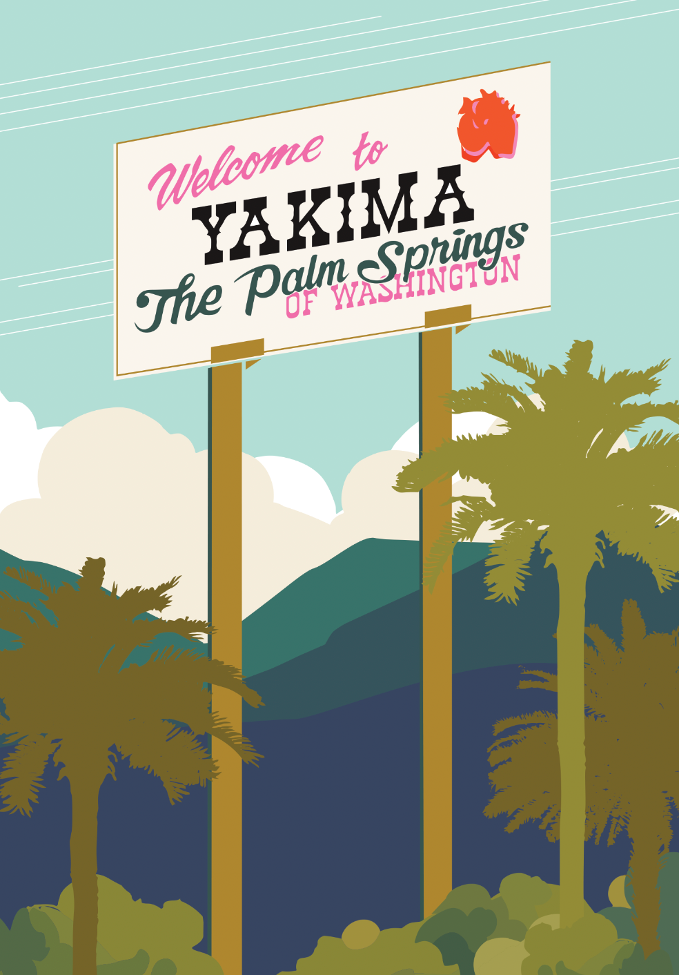 Greeting Card- Yakima Iconic Welcome