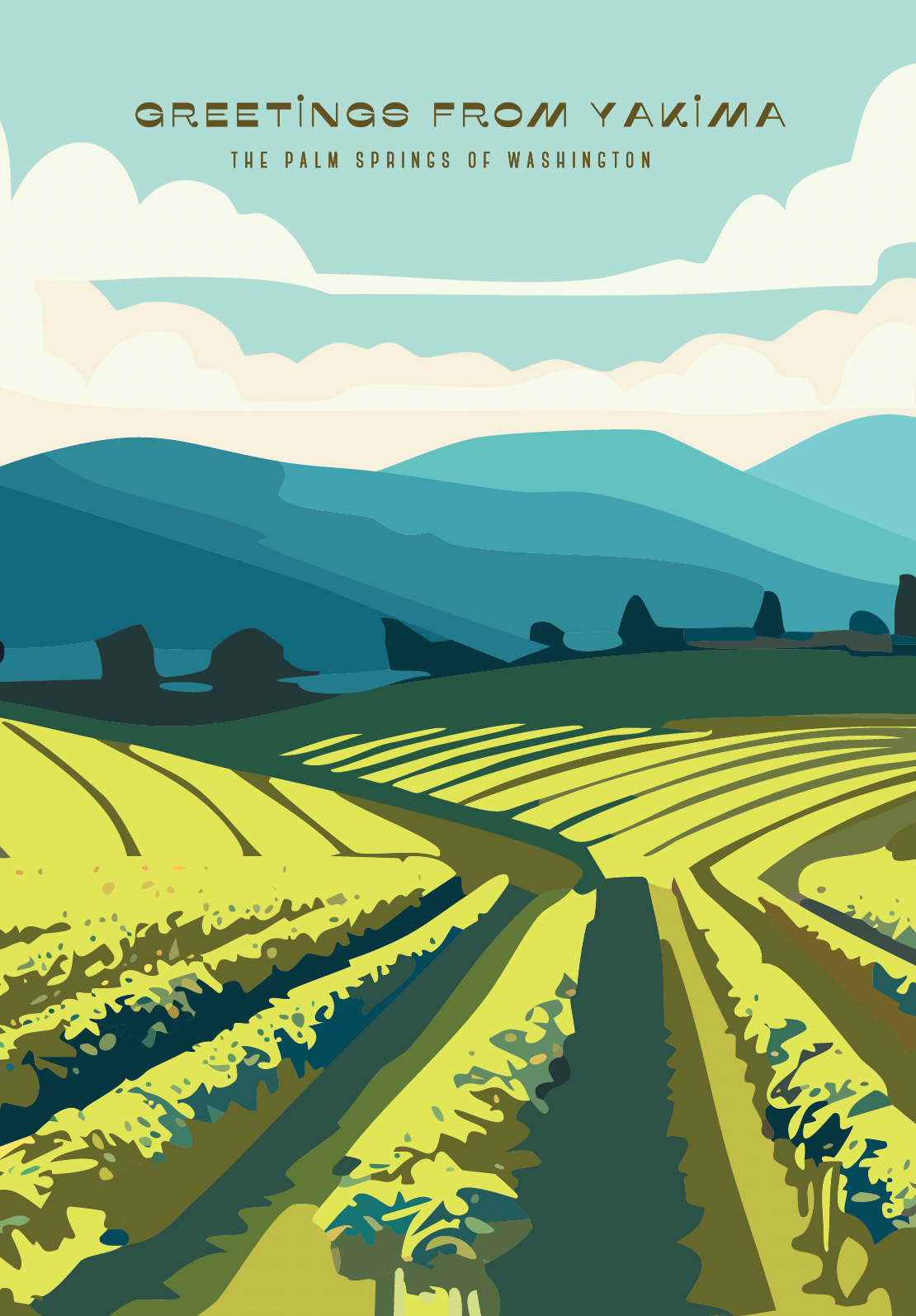 Greeting Card- Yakima Blue Hills