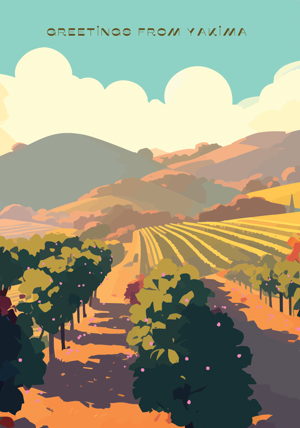 Greeting Card- Landscape Blue Sky
