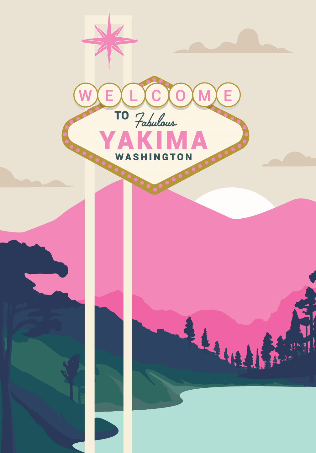 8 Greeting Cards - Greetings from Yakima