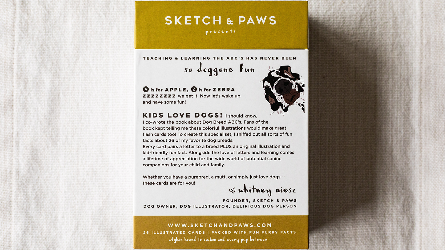 The ABC's of Dog Breeds- Flash Cards