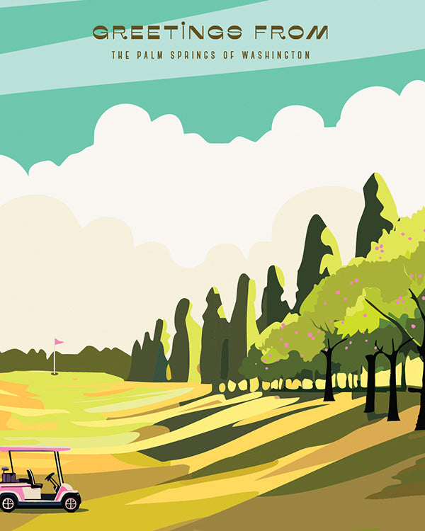 Greeting Card- Palm Springs of Washington Golf Course
