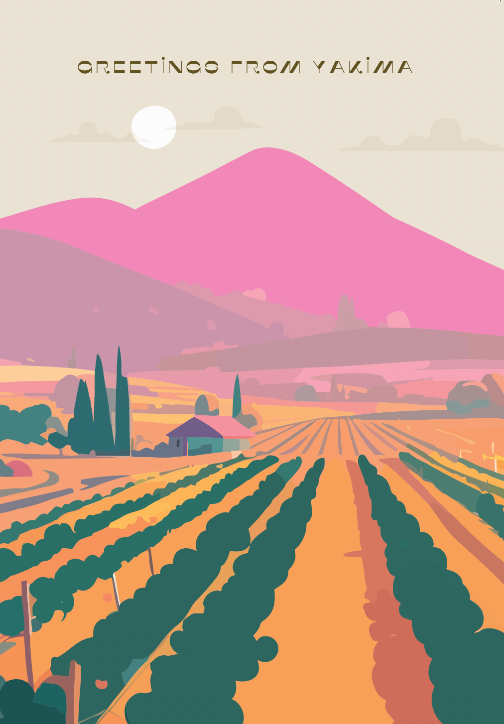 8 Greeting Cards - Greetings from Yakima
