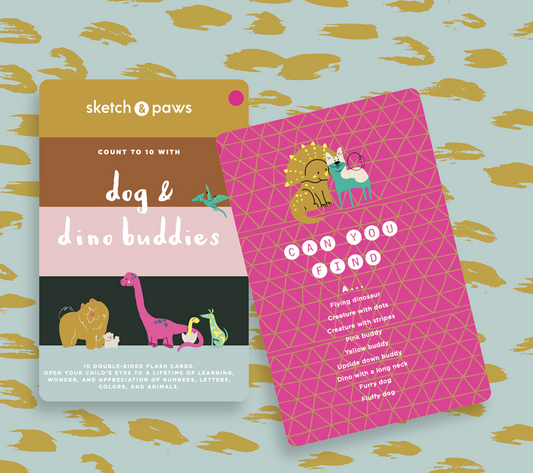 dog & dino buddies- number cards