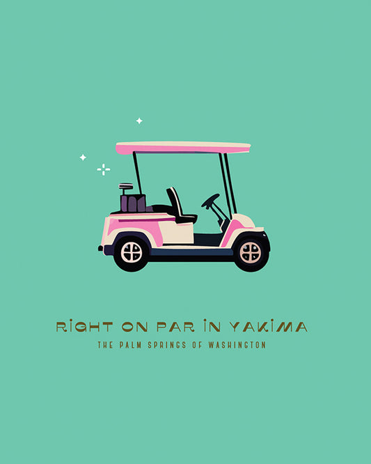 Greeting Card- Golf Cart Yakima