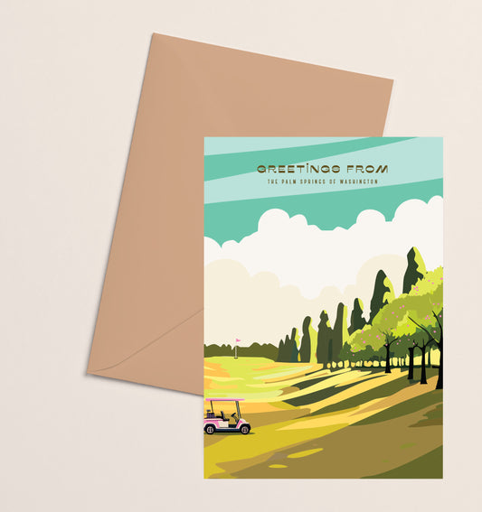 Greeting Card- Palm Springs of Washington Golf Course