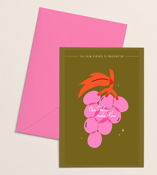 Greeting Card- Palms Make Wine